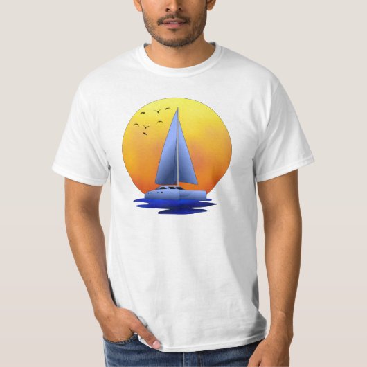カタマランの航行 Tシャツ (正面)