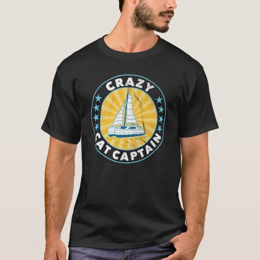 カタマランの船長セイリング船乗り 12 Tシャツ (正面)
