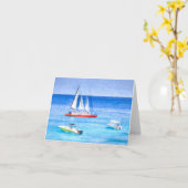 カタマランアカリブのートセザンスタイル カード (黄色い花)