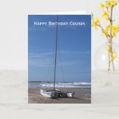 カタマランイパーソナライズされたシズ誕生日 カード (黄色い花)