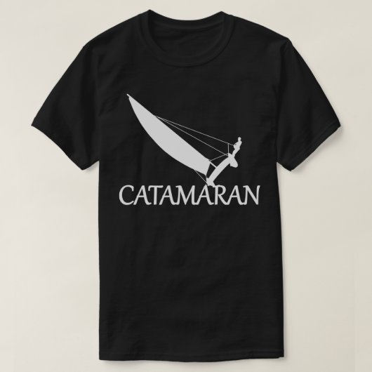 カタマランクラシックトラペーズ帆走Tシャツ Tシャツ (デザイン正面)