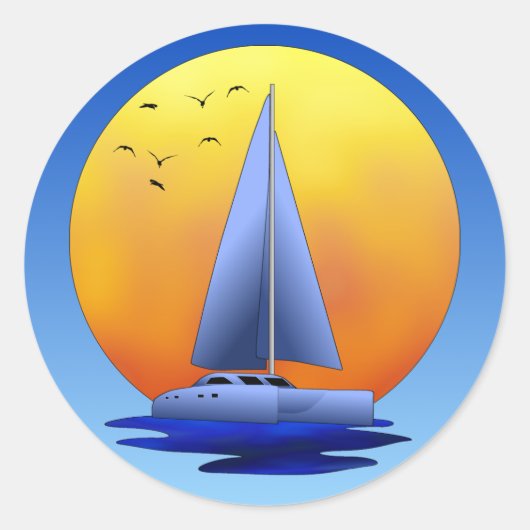 カタマランセーリング ラウンドシール (正面)