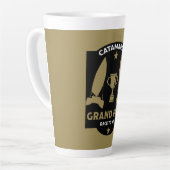 カタマランハイドロフォイル帆船レース カフェラテマグ (左アングル)