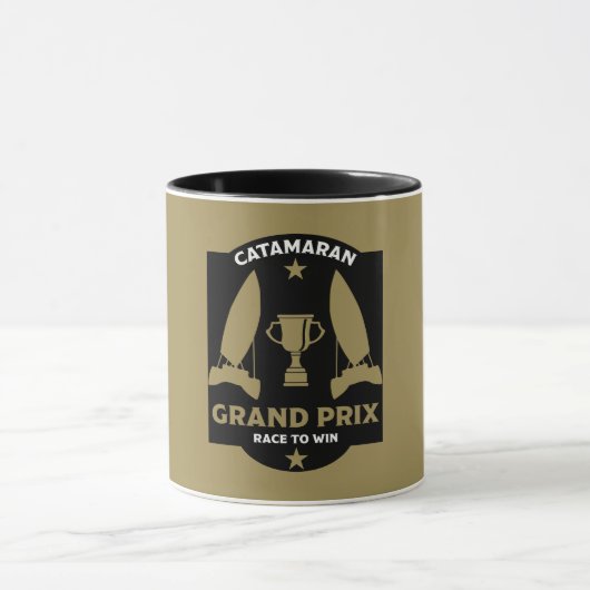 カタマランハイドロフォイル帆船レース マグカップ (中央)