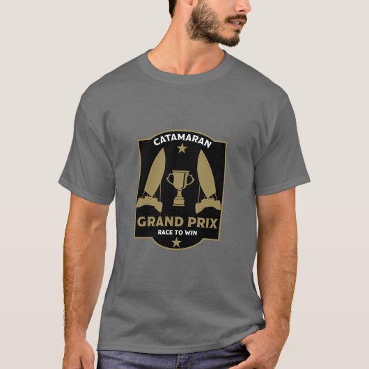 カタマランハイドロフォイル帆走競技 Tシャツ (正面)