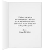 カタマランボートアンクル誕生日カード (内側 (右))