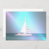 カタマラン帆船の招待状 招待状 (正面/裏面)