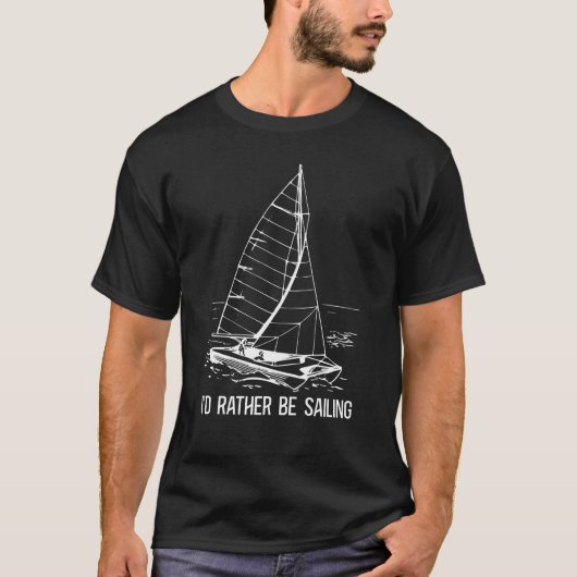 カタマラン船長セイリングがお好き 6 Tシャツ (正面)