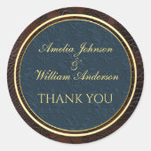 カタムケキンレザービクトリアンブラウン結婚式の引き出物 ラウンドシール (正面)