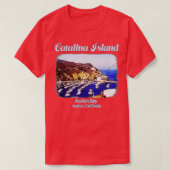 カタリナアイランドアヴァロンベイカリフォルニアビーチt tシャツ (デザイン正面)