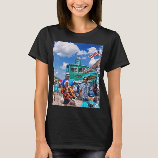 カタリナアイランドアヴァロン楽しむピープルザグリーンピア Tシャツ (正面)