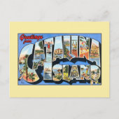 カタリナアイランドカリフォルニアからのヴィンテージの挨拶 ポストカード (正面)