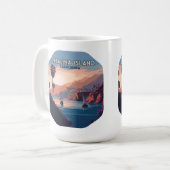 カタリナアイランドカリフォルニアボーツサンセットレトロ コーヒーマグカップ (正面左)