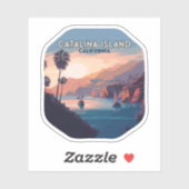 カタリナアイランドカリフォルニアボーツサンセットレトロ シール (シート)