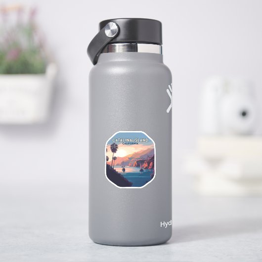 カタリナアイランドカリフォルニアボーツサンセットレトロ シール (HydroFlask)