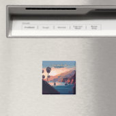 カタリナアイランドカリフォルニアボーツサンセットレトロ マグネット (インサイチュ (食洗機))