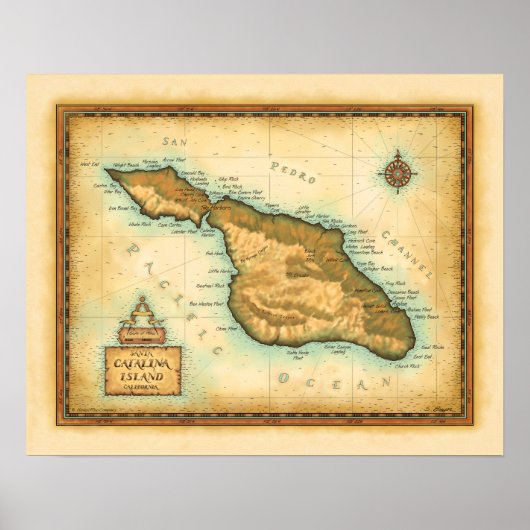 カタリナアイランドカリフォルニア ポスター (正面)
