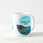 カタリナアイランドサンタカタリナカリフォルニアヴィンテージ コーヒーマグカップ (正面右)