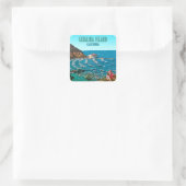 カタリナアイランドサンタカタリナカリフォルニアヴィンテージ スクエアシール (バッグ)