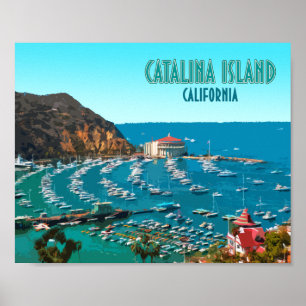 カタリナアイランドサンタカタリナカリフォルニアヴィンテージ ポスター