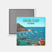 カタリナアイランドサンタカタリナカリフォルニアヴィンテージ マグネット (正面/裏面)