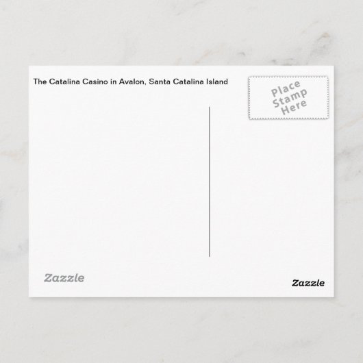 カタリナカジノ ポストカード (裏面)