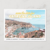 カタリナ島での結婚式のセイヴ・ザ・デートポストカード ポストカード (正面)