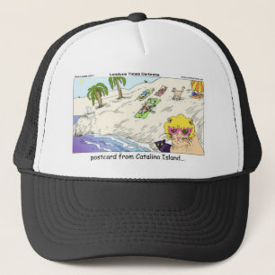 カタリナ島の猫の面白いギフトカード&Tシャツ キャップ