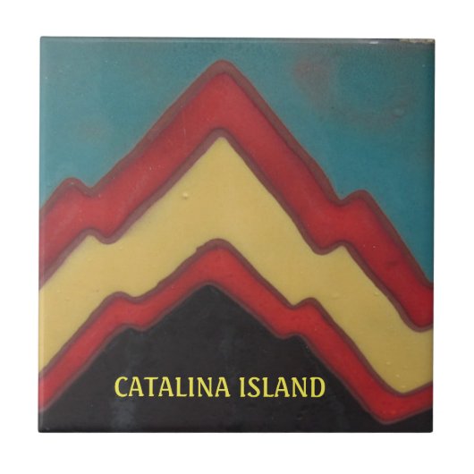 カタリナ島の陶器タイルの形 タイル (正面)