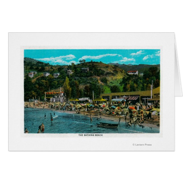 カタリナ島アバロンの入浴ビーチ (正面横)