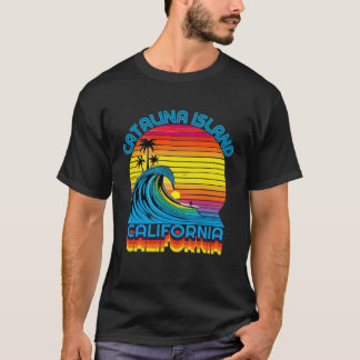 カタリナ島レトロ・サースローバックサーフ＆ビーチのお土産 Tシャツ