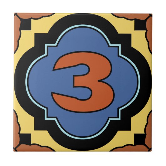 カタリナ島番号住所タイル3 タイル (正面)