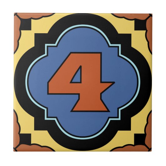 カタリナ島番号住所タイル4 タイル (正面)