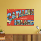 カタリナ島，カリフォルニア州 – ラージレターシーン キャンバスプリント (インサイチュ (リビング))