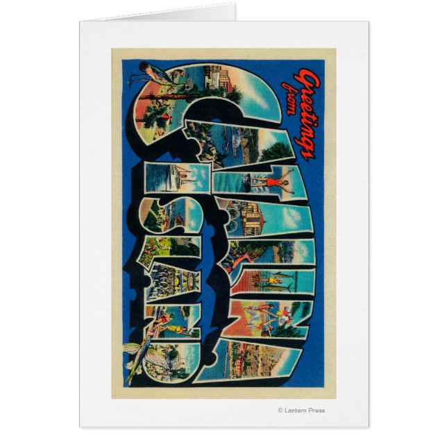 カタリナ島，カリフォルニア州 – ラージレター (正面)