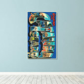 カタリナ島，カリフォルニア州 – ラージレター キャンバスプリント (インサイチュ (ウッドフロア))