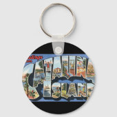 カタリナ島_ヴィンテージ旅行ポスターアートワーク キーホルダー (正面)