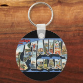 カタリナ島_ヴィンテージ旅行ポスターアートワーク キーホルダー (正面)