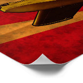 カタリナ飛んでいるボートシー飛行機レトロポスター ポスター (角)