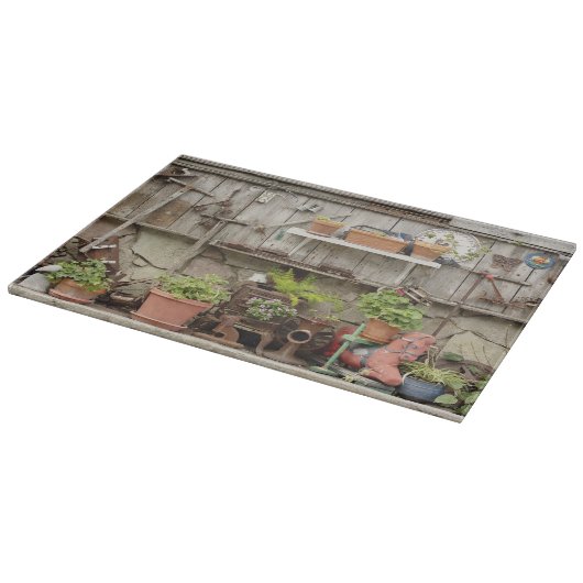 カタリーナ島の木垣に飾りをつけ カッティングボード (角)