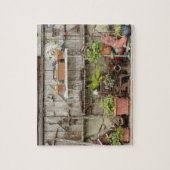 カタリーナ島の木垣に飾りをつけ ジグソーパズル (縦)