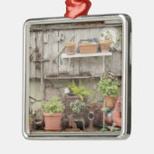 カタリーナ島の木垣に飾りをつけ メタルオーナメント (左)