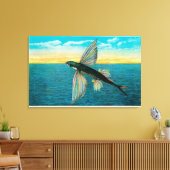 カタリ飛んでいるナ島で魚 キャンバスプリント (インサイチュ (リビング))