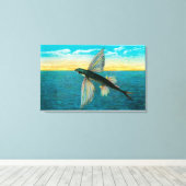 カタリ飛んでいるナ島で魚 キャンバスプリント (インサイチュ (ウッドフロア))