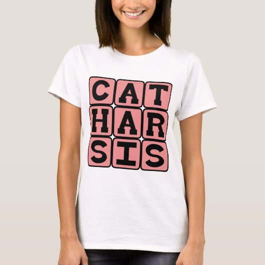 カタルシス、抑圧された感情の浄化 Tシャツ (正面)