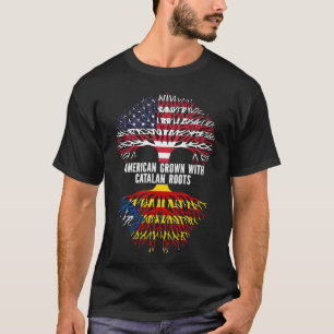 カタルーツ米国国旗で栽培されたアメリカ人 Tシャツ