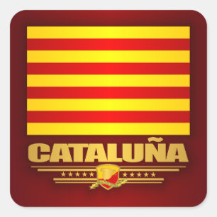 カタルーナ国旗(カタルーニャ) スクエアシール