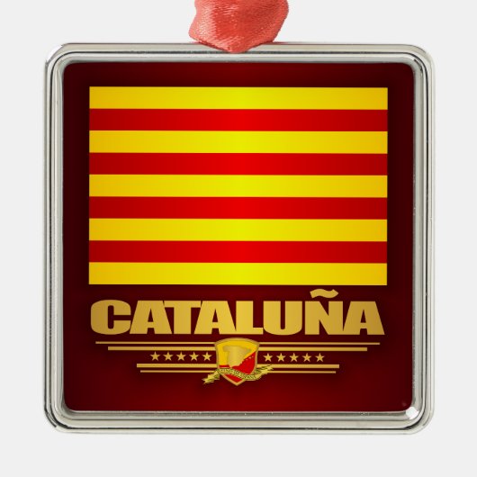 カタルーナ国旗(カタルーニャ) メタルオーナメント (正面)