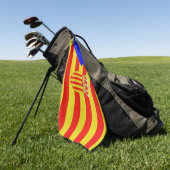 カタルーニャの旗 ゴルフタオル (グリーン)