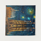 カタルーニャの星空の夜 | ガウディミーツヴァンゴッホ タペストリー (正面(横))